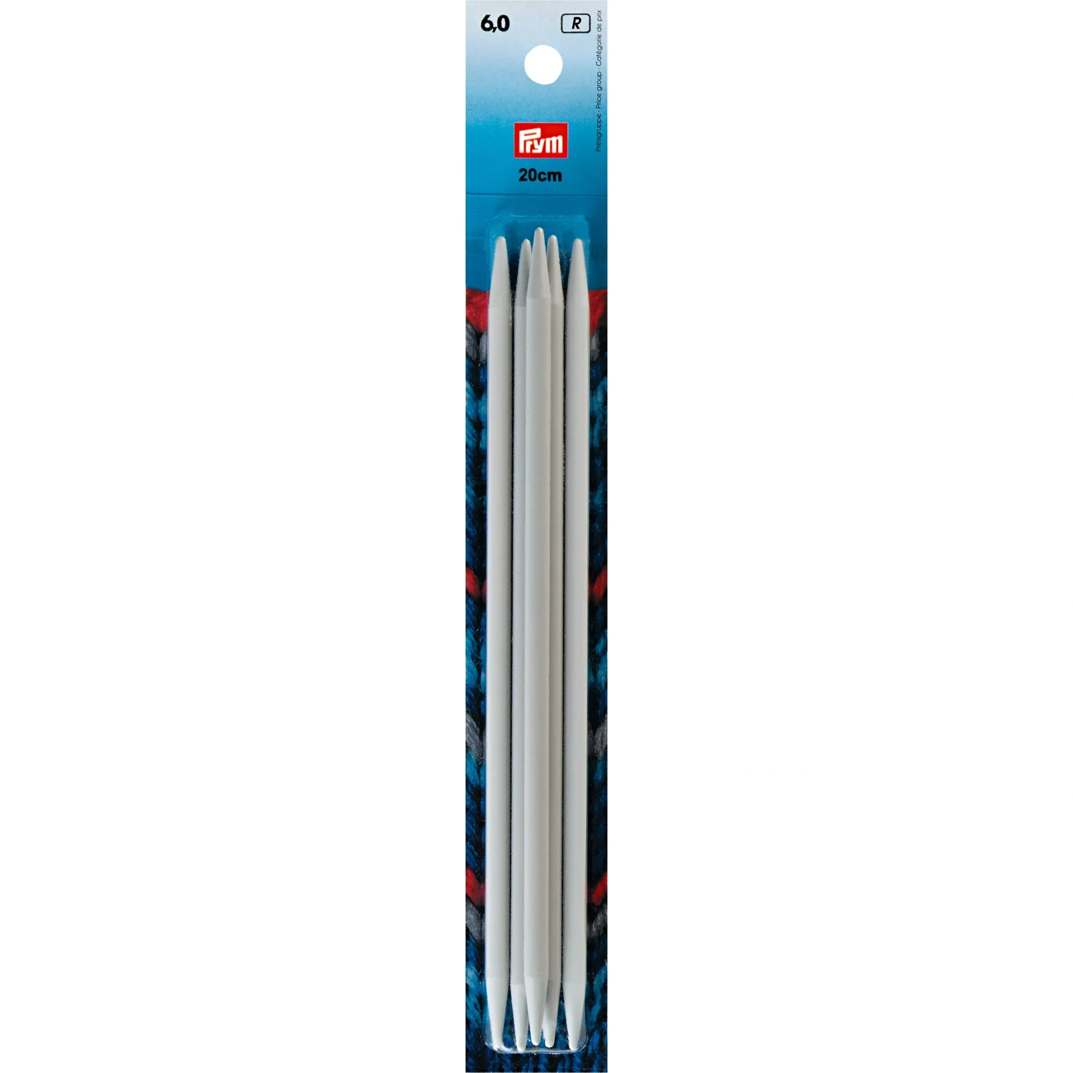 8" Double Point Knitting Needles, Plastic