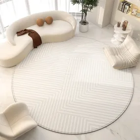 Abstract Modern Area Rugs for Bedroom, Circular Modern Rugs under Chairs, Geometric Round Rugs for Dining Room, Contemporary Modern Rug for Living Room