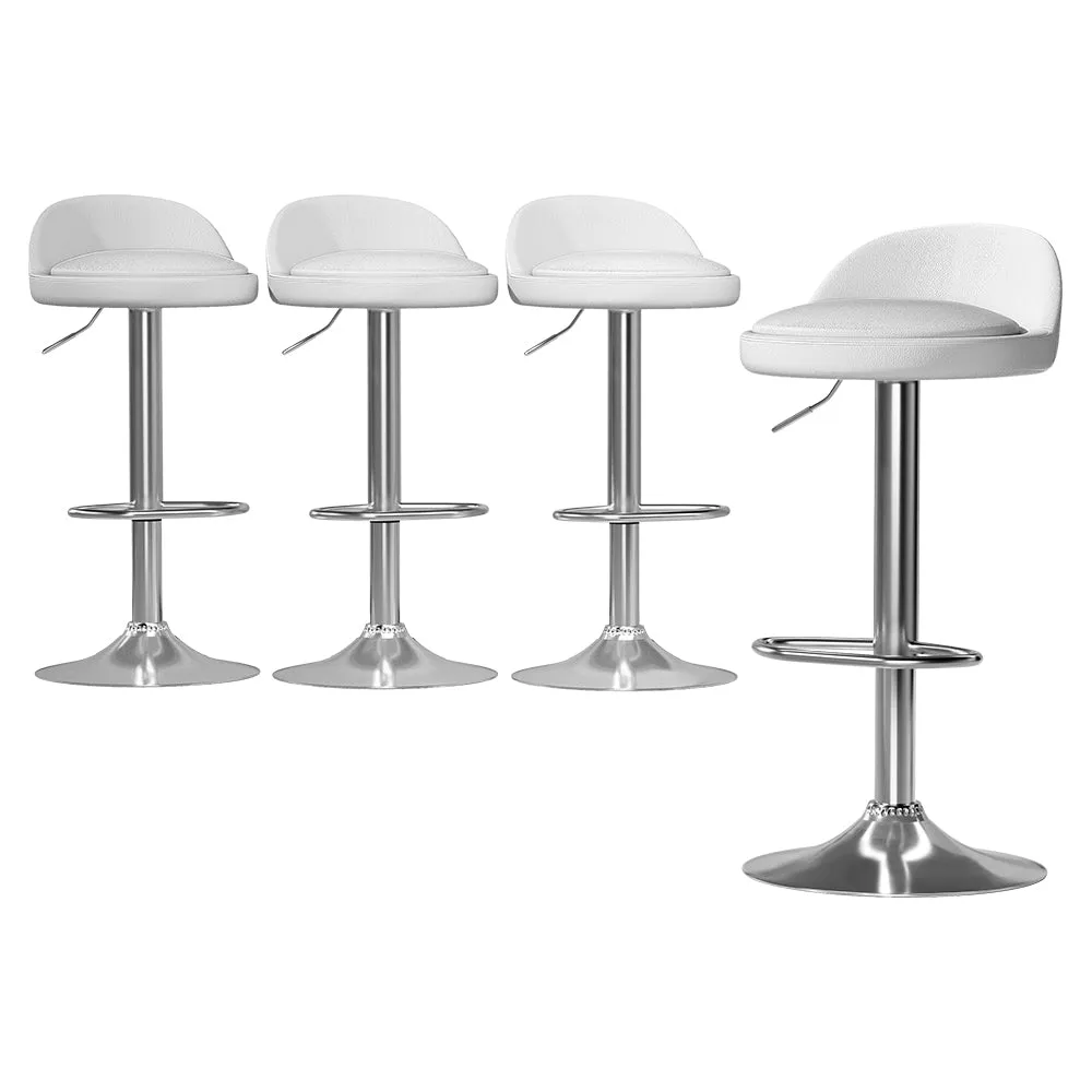 Adjustable PU Leather Bar Stools Set, 360° Swivel - Artiss