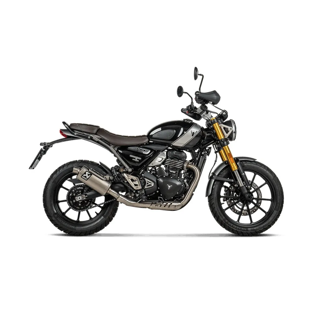 AKRAPOVIC S-T4SO1-HDT Muffler Slip-On Line (Titanium) for TRIUMPH Scrambler 400 X / Speed 400 2023-