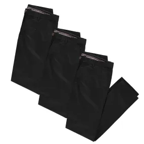 All Black 3-Pack Chinos