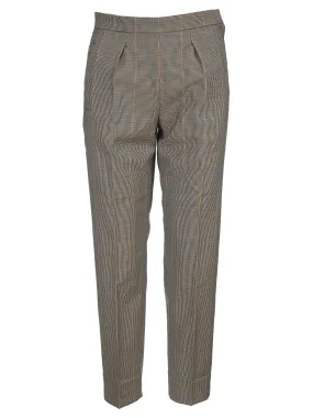 A.P.C. High Waist Checked Tailored Trousers