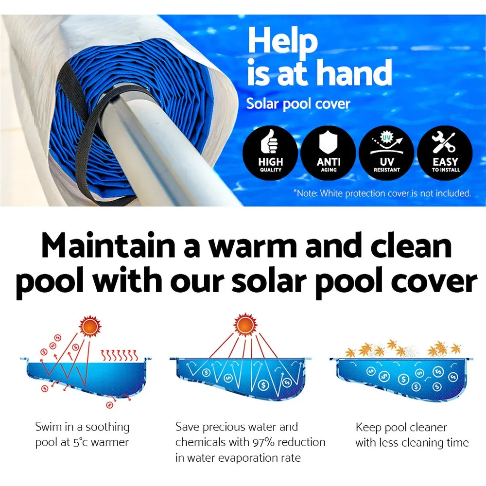 Aquabuddy Pool Cover Roller 500 Micron Solar Blanket Outdoor Swimming 8Mx4.2M