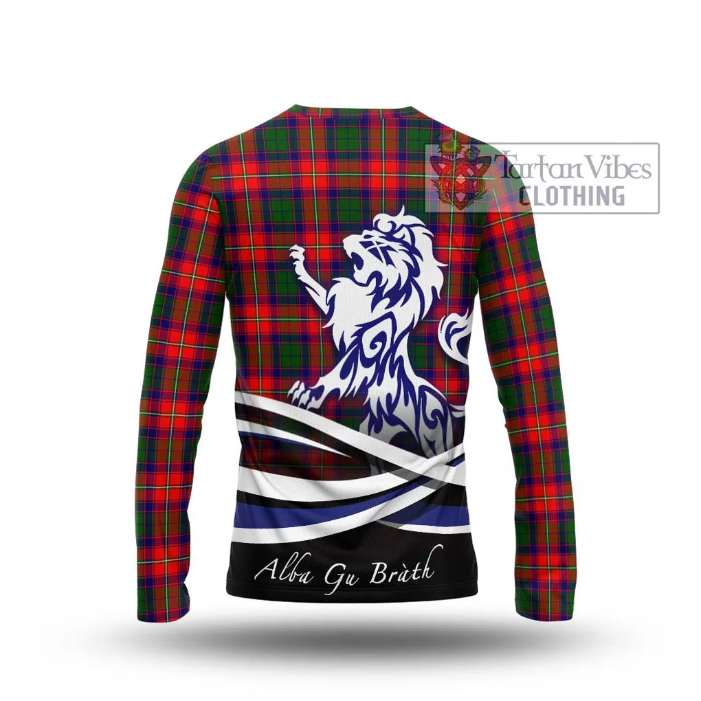 Belsches Tartan Long Sleeve T-Shirt with Alba Gu Brath Regal Lion Emblem