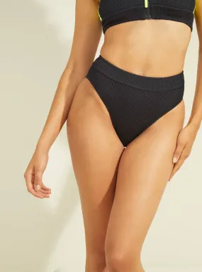 Black Amanda High-Waist Bikini Bottoms