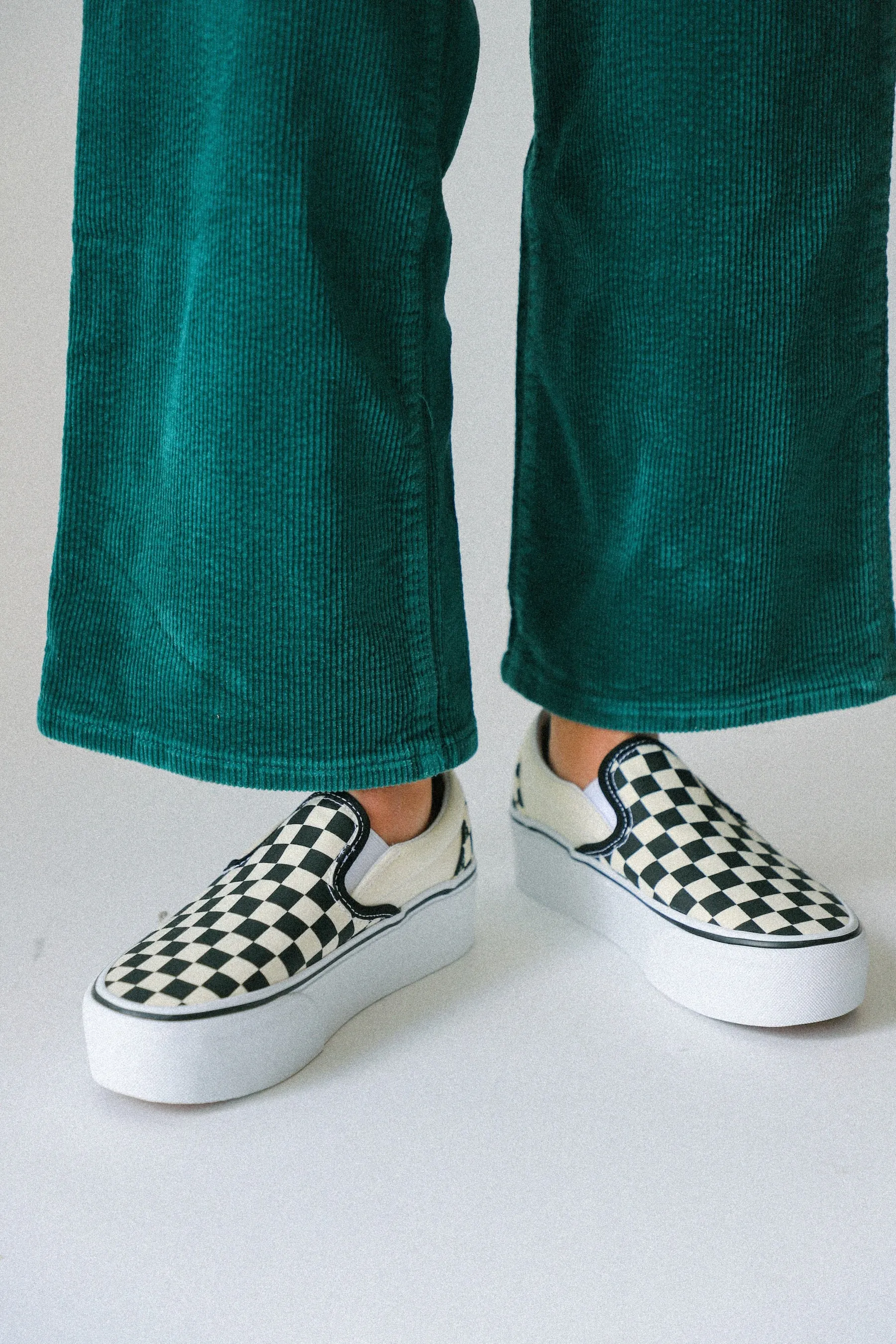 Black Checkerboard Slip-On Stackform