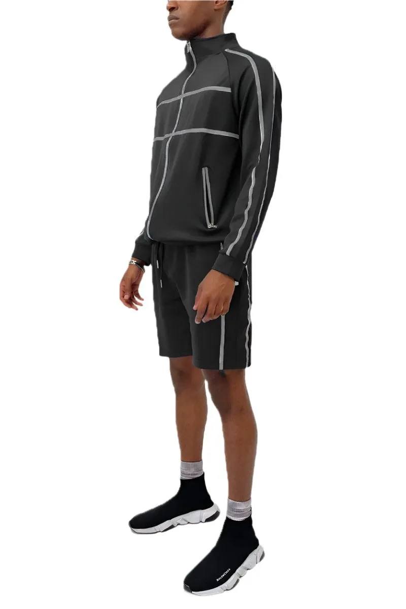 Black Jordan Track Jacket Short Set