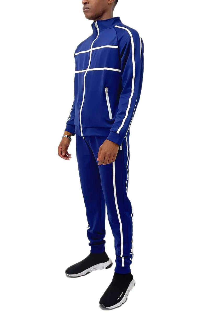 Blue Jordan Tape Track Jacket Jogger Set