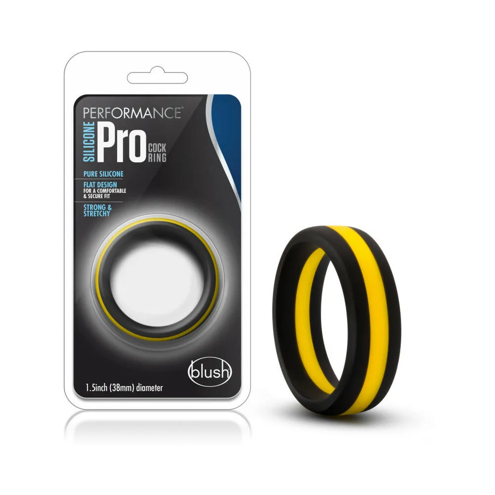 Blush Performance Silicone Go Pro Cock Ring - Black/Gold