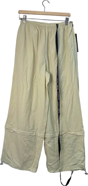 Bo&Tee Cream Batha Polyamide Cargo Trousers Small