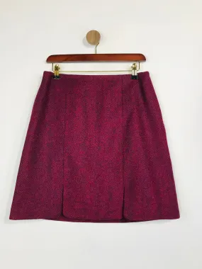 Boden Women's Tweed Wool Pencil Skirt | UK10 | Red