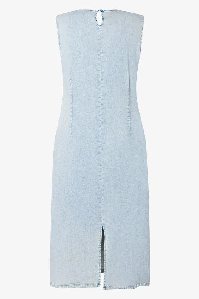 Bodycon Denim Dress Light Blue