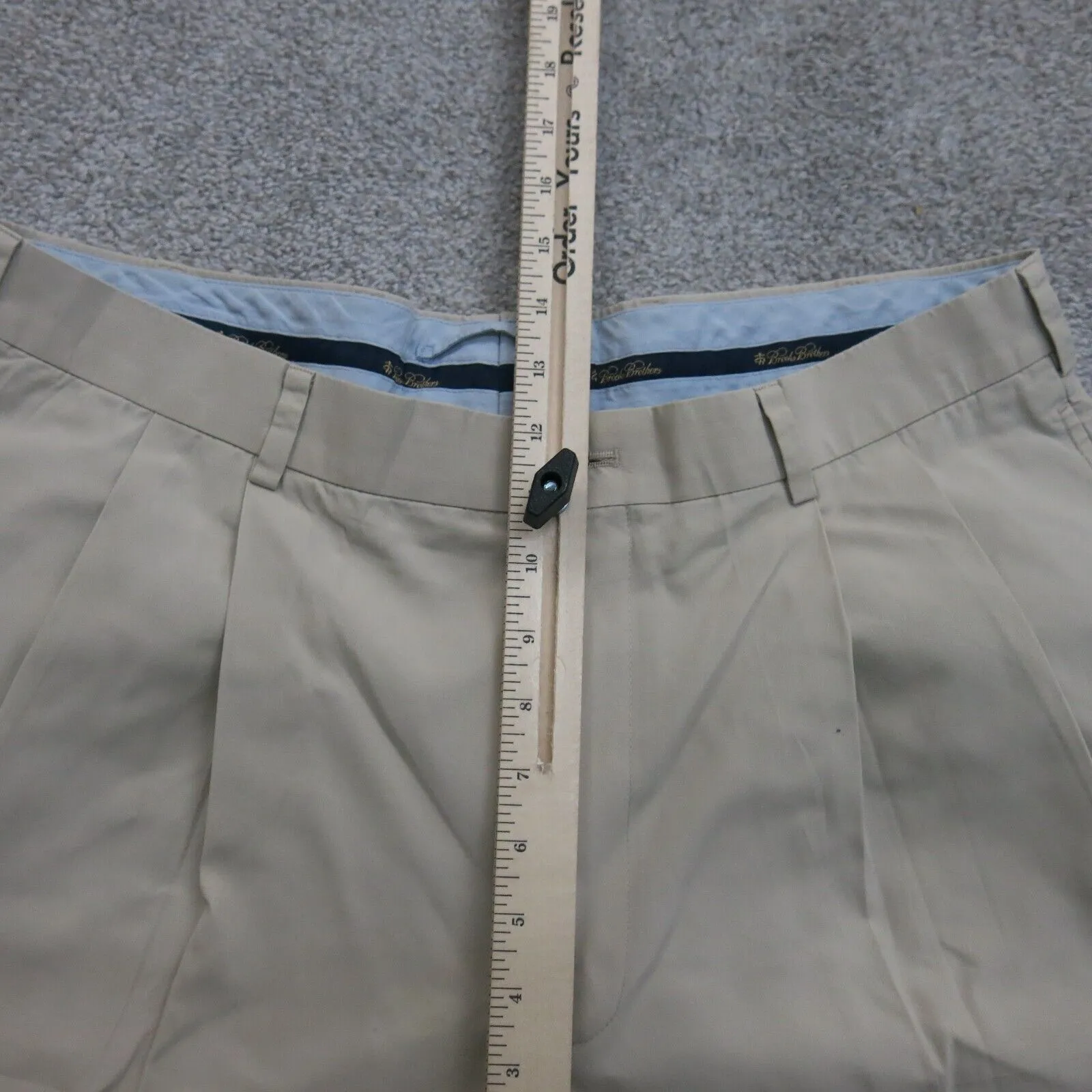 Brooks Brother Mens Supima Cotton Straight Dress Pants High Rise Tan Size 38X30