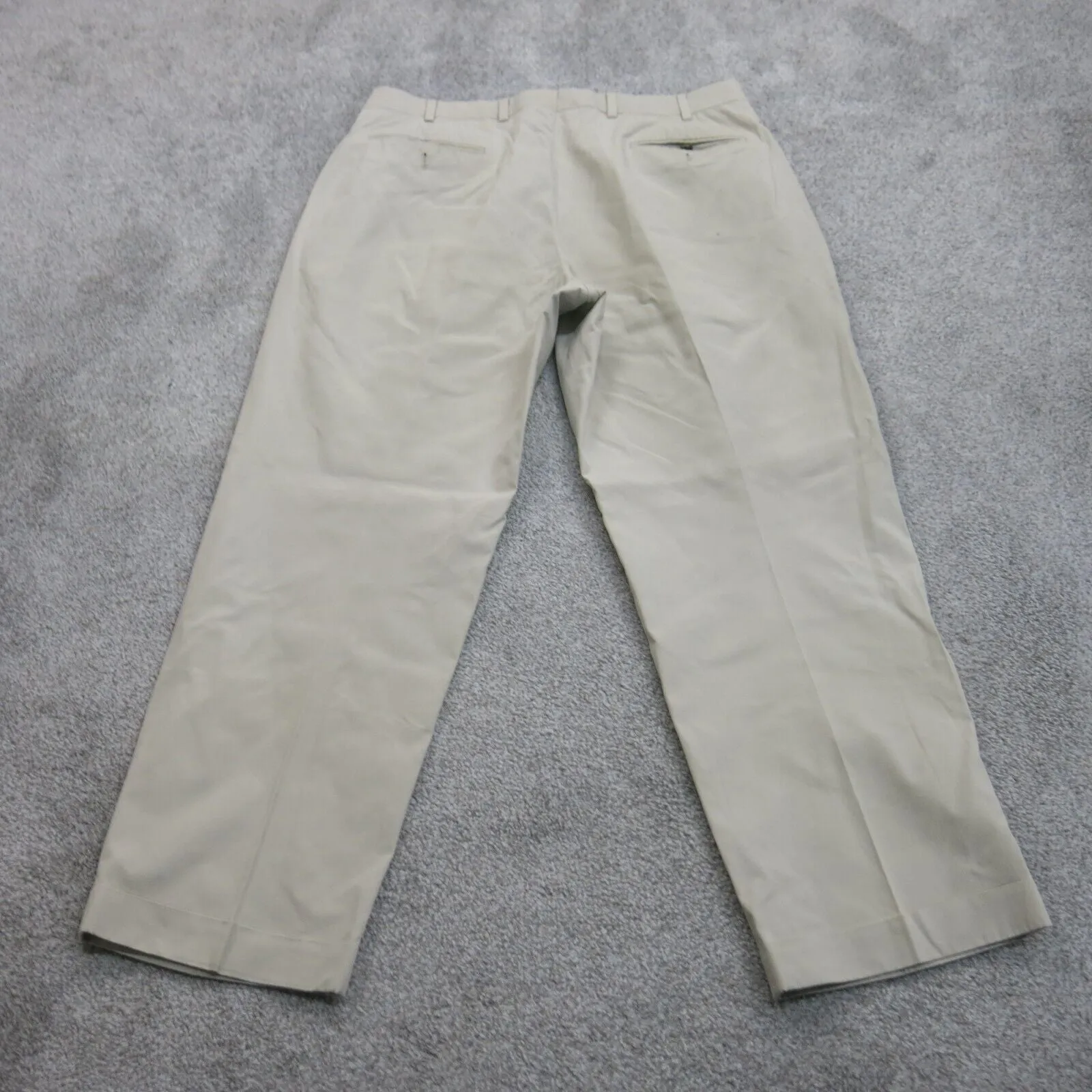 Brooks Brother Mens Supima Cotton Straight Dress Pants High Rise Tan Size 38X30