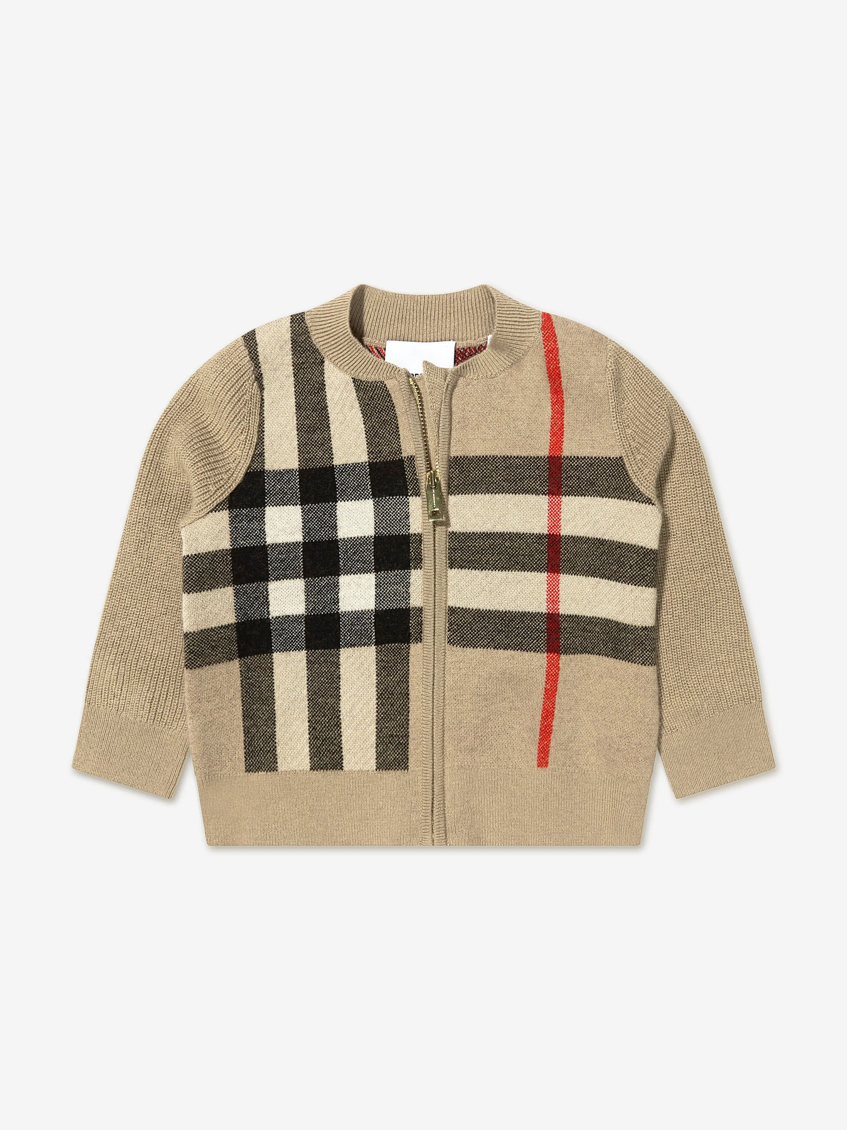 Burberry Baby Cashmere Check Gerard Cardigan