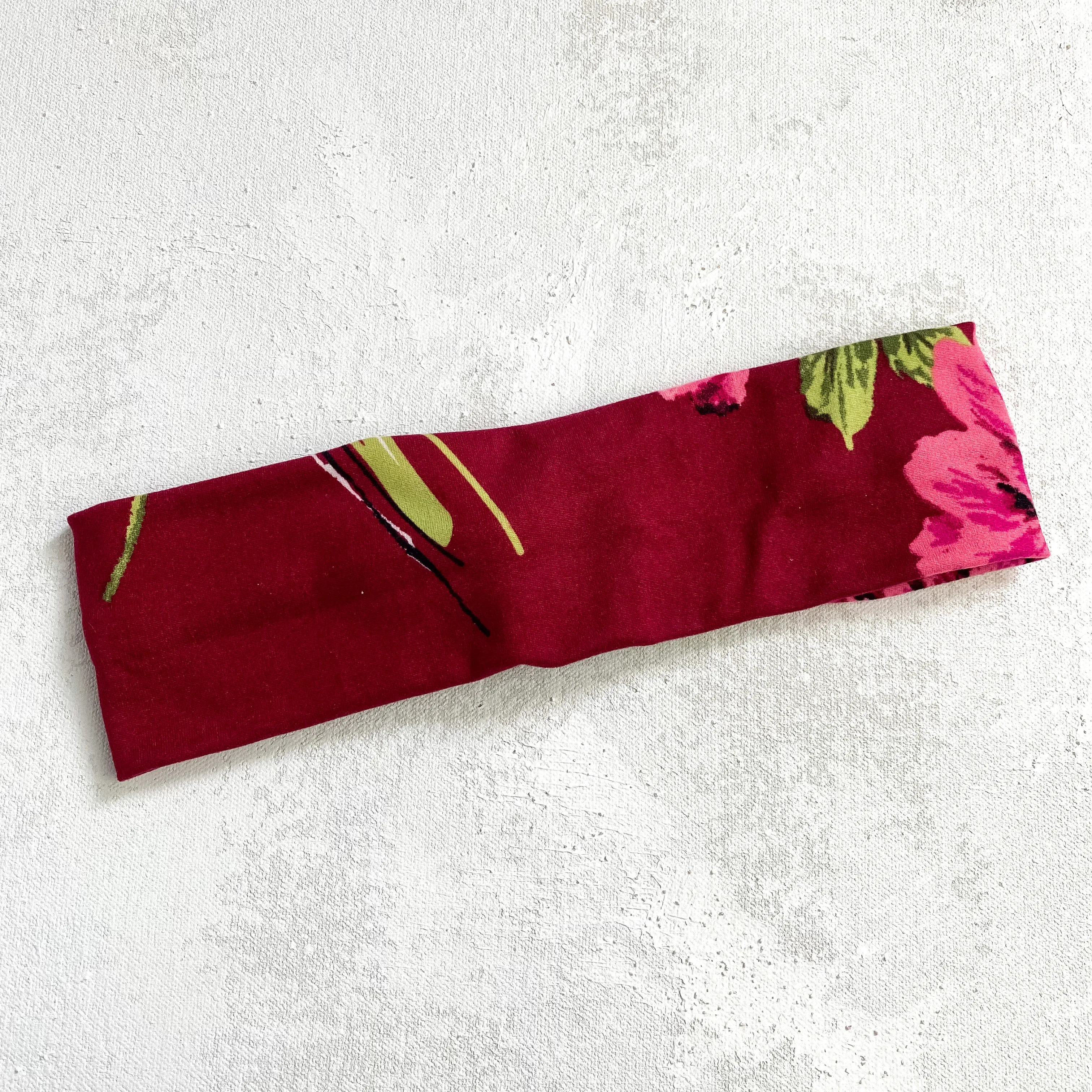 Burgundy Pink Floral CLASSIC Headband