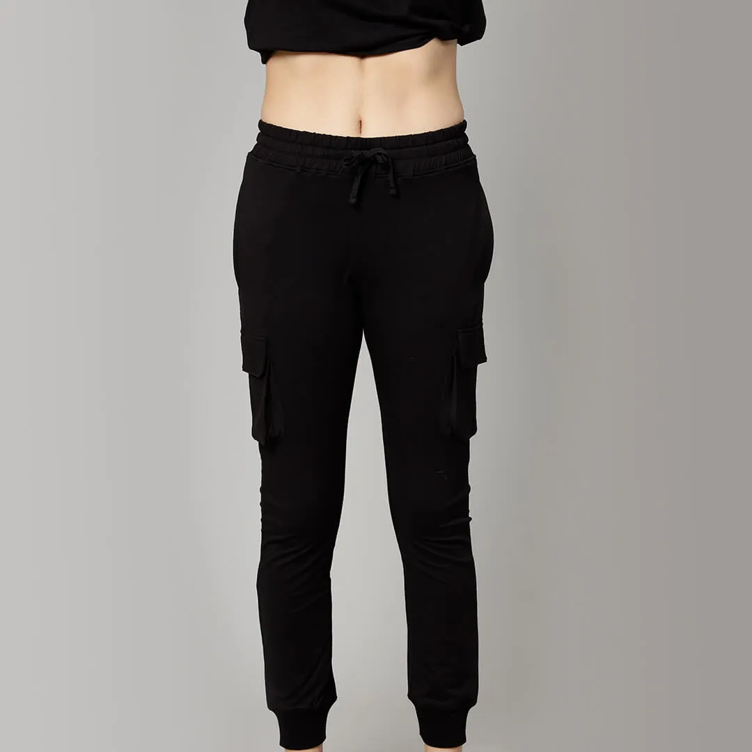 Cargo Joggers - Jet Black