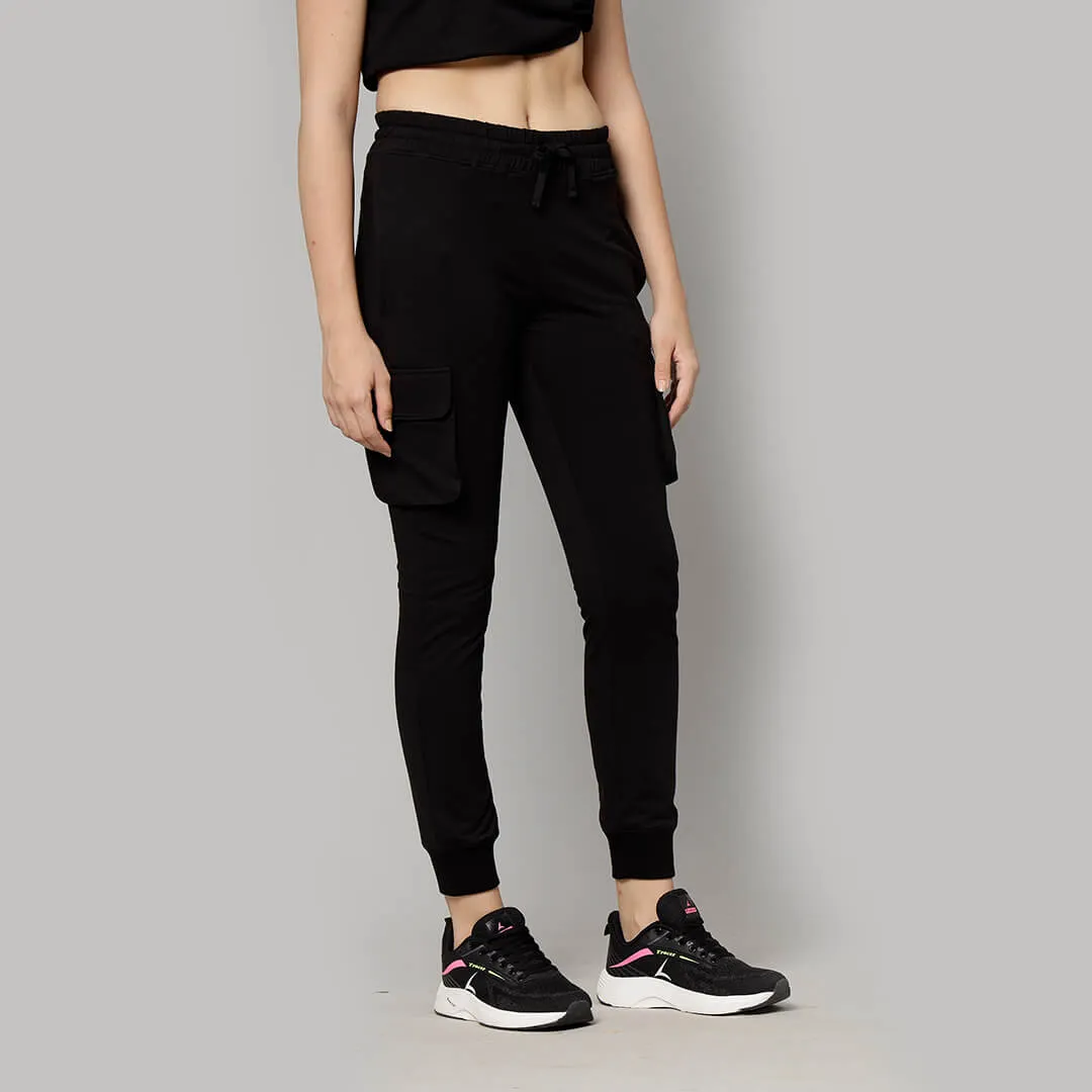 Cargo Joggers - Jet Black