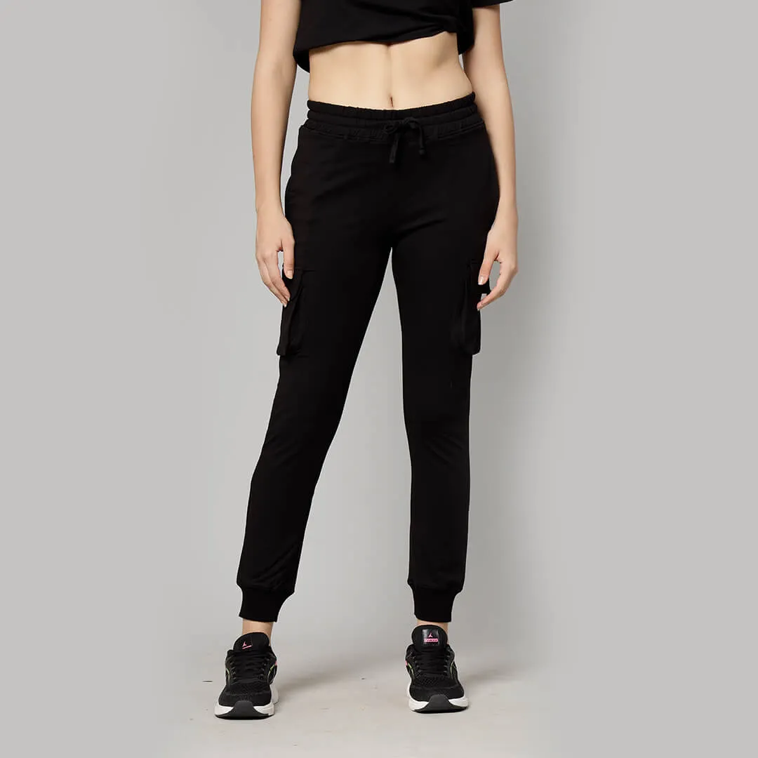 Cargo Joggers - Jet Black