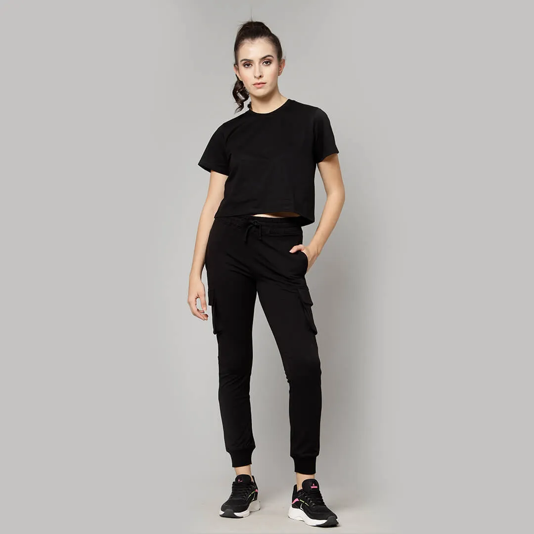 Cargo Joggers - Jet Black