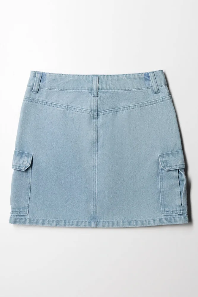 Cargo Mini Skirt Blue