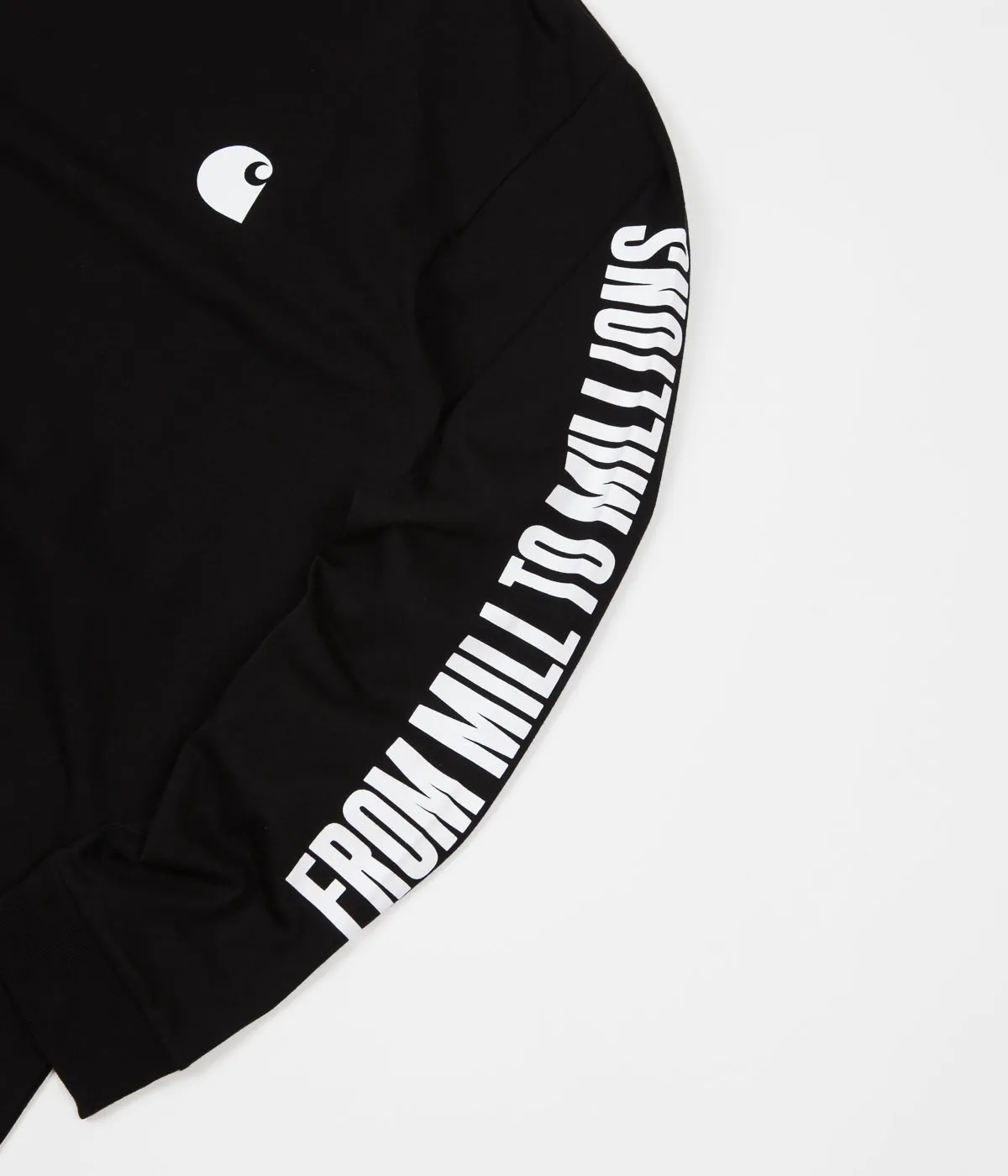 Carhartt 1989 WIP Long Sleeve T-Shirt - Black / White