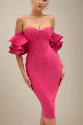 Charlie Bandage Dress - Hot Pink