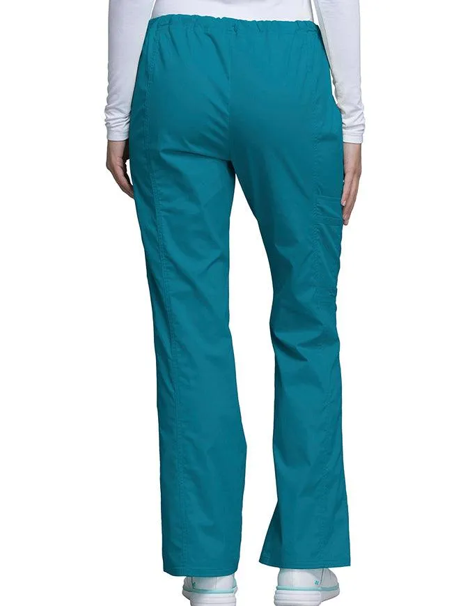 Cherokee Workwear Womens Petite Drawstring Pants