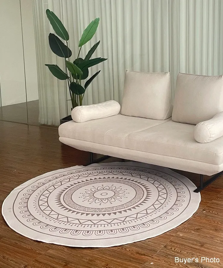 Circular Modern Rugs for Bedroom, Modern Rugs for Dining Room, Contemporary Round Rugs, Geometric Modern Rug Ideas for Living Room