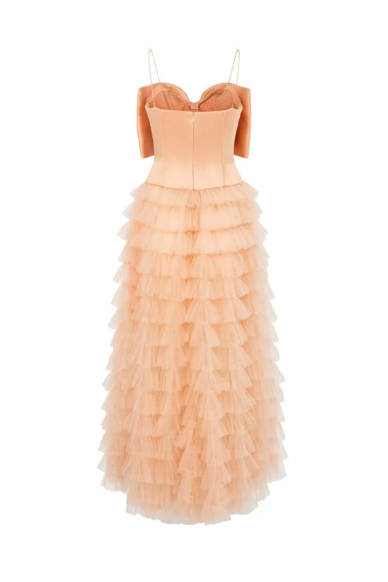 CLARA TAFFETA AND TULLE DRESS