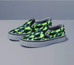 Classic Slip-On Glow Sharks Black