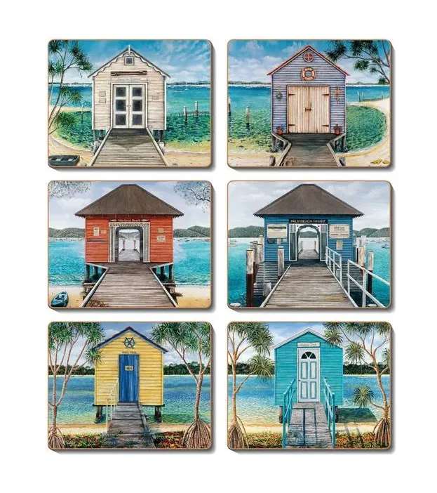 Coasters Boathouses 12x10 cm Set of 6