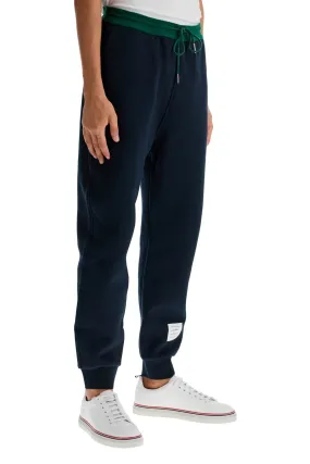 color block fleece joggers for men