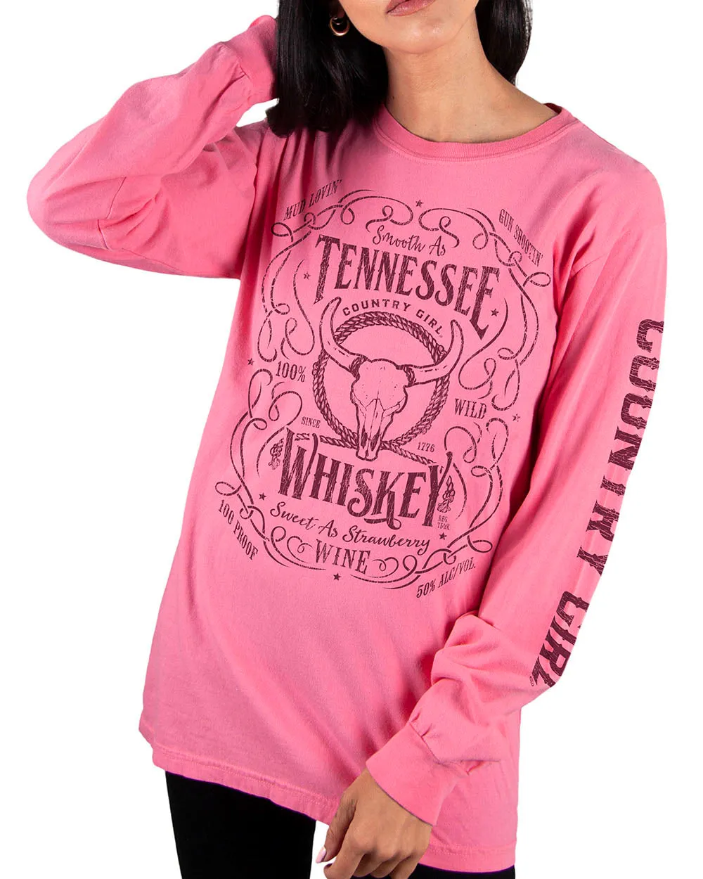 Country Girl® Comfort Colors Long Sleeve Tee Whiskey