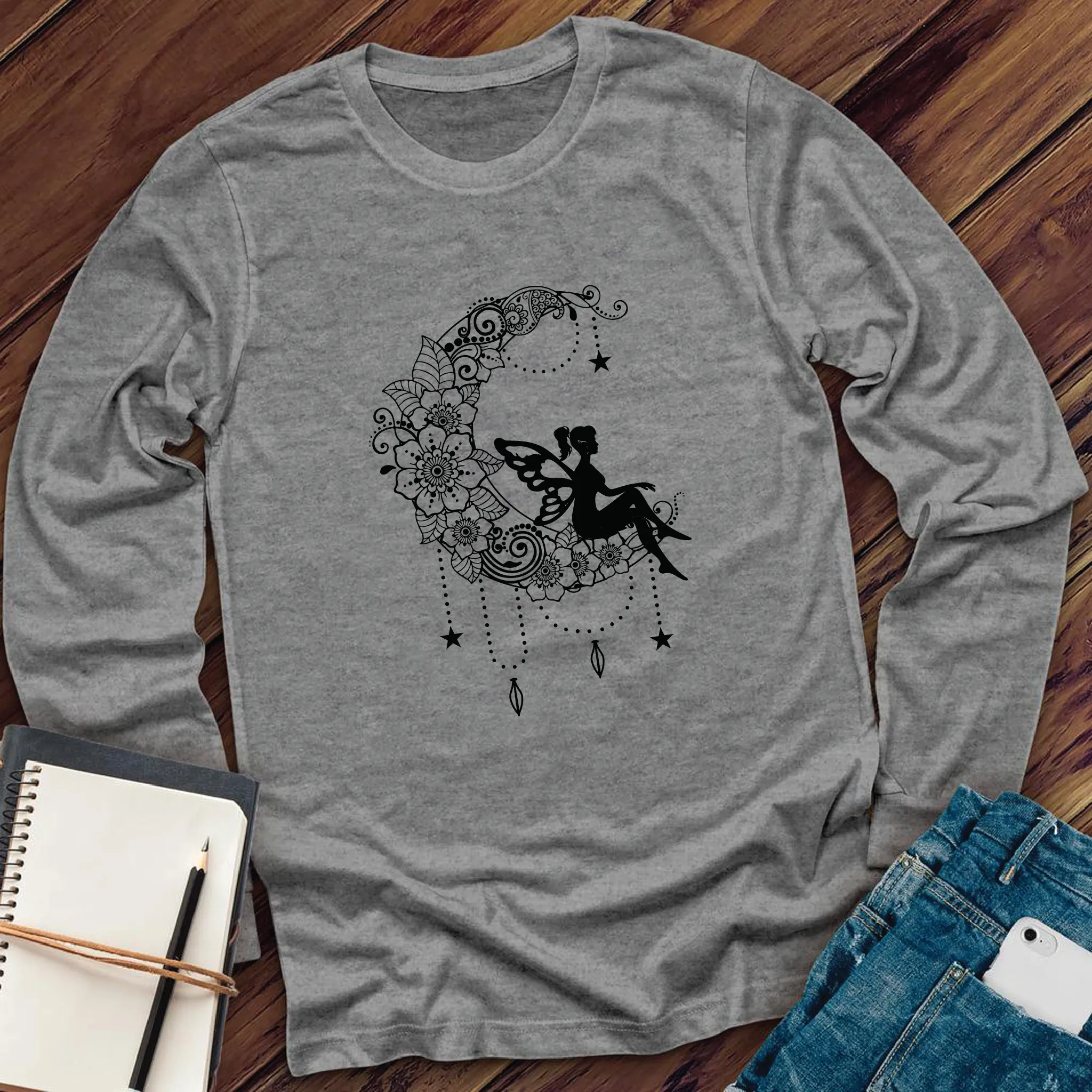 Crescent Fairy Moon Long Sleeve