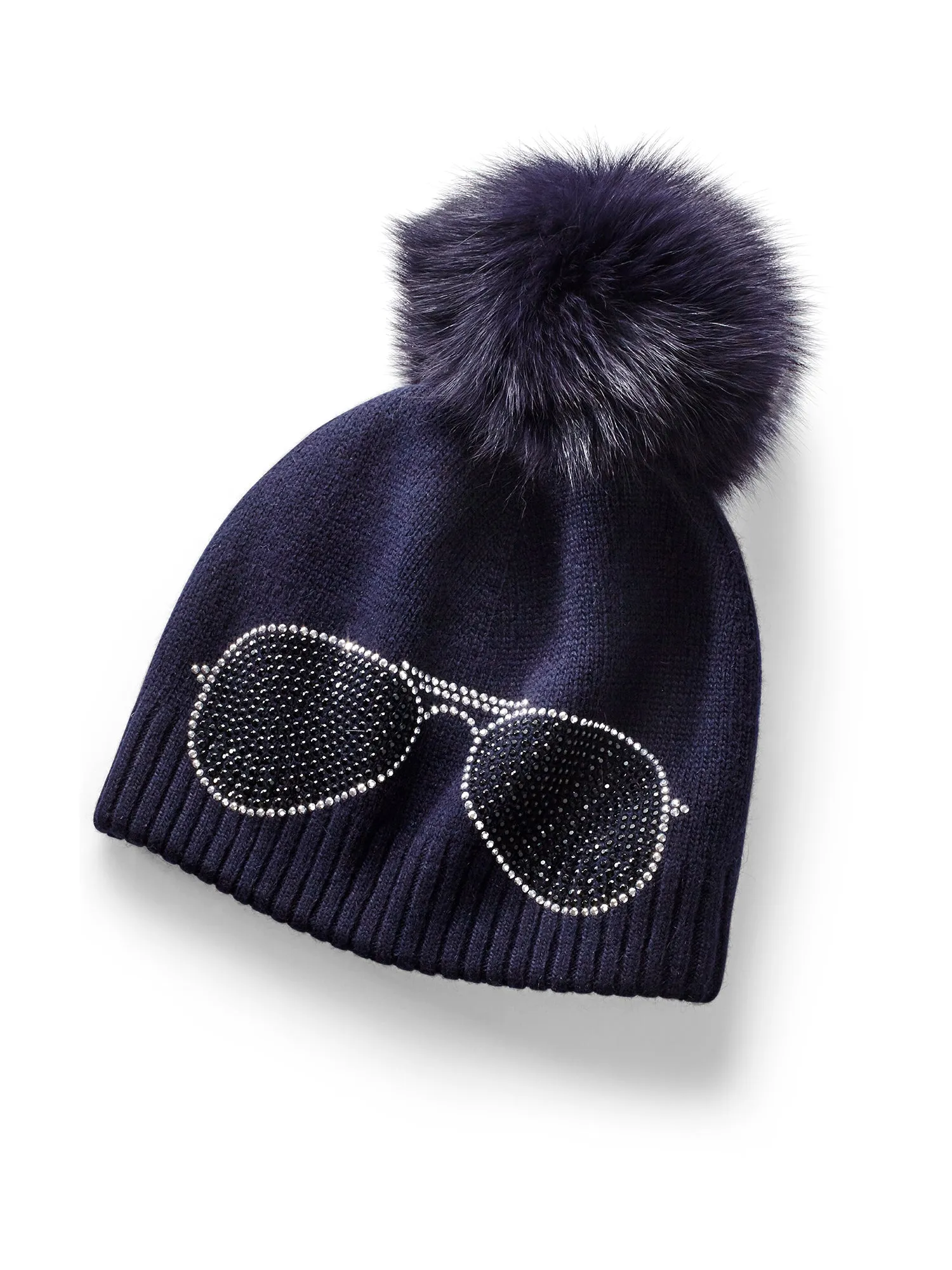 Crystal Sunglass Pom Hat