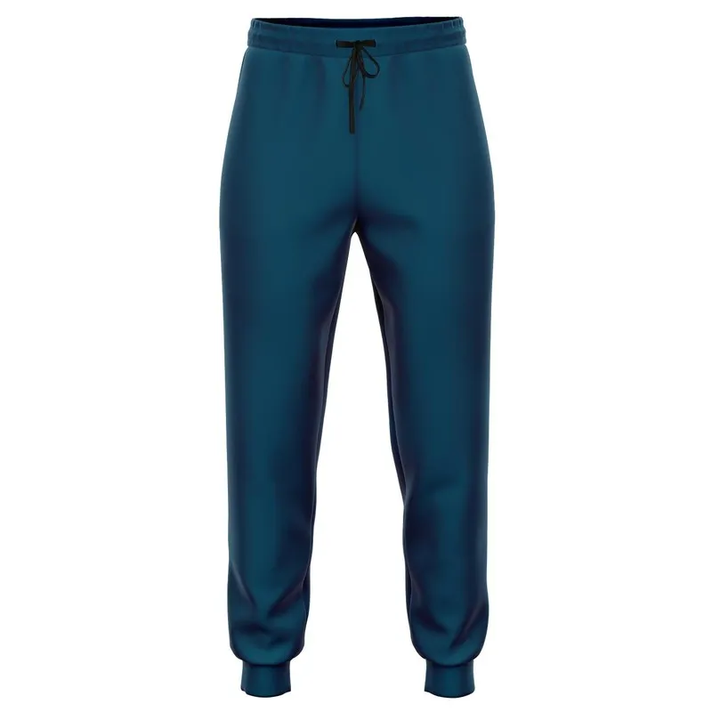 Dark Cyan Joggers | Unisex | with PLUS sizes | Dark Pure Cyan | C100M0Y0K80