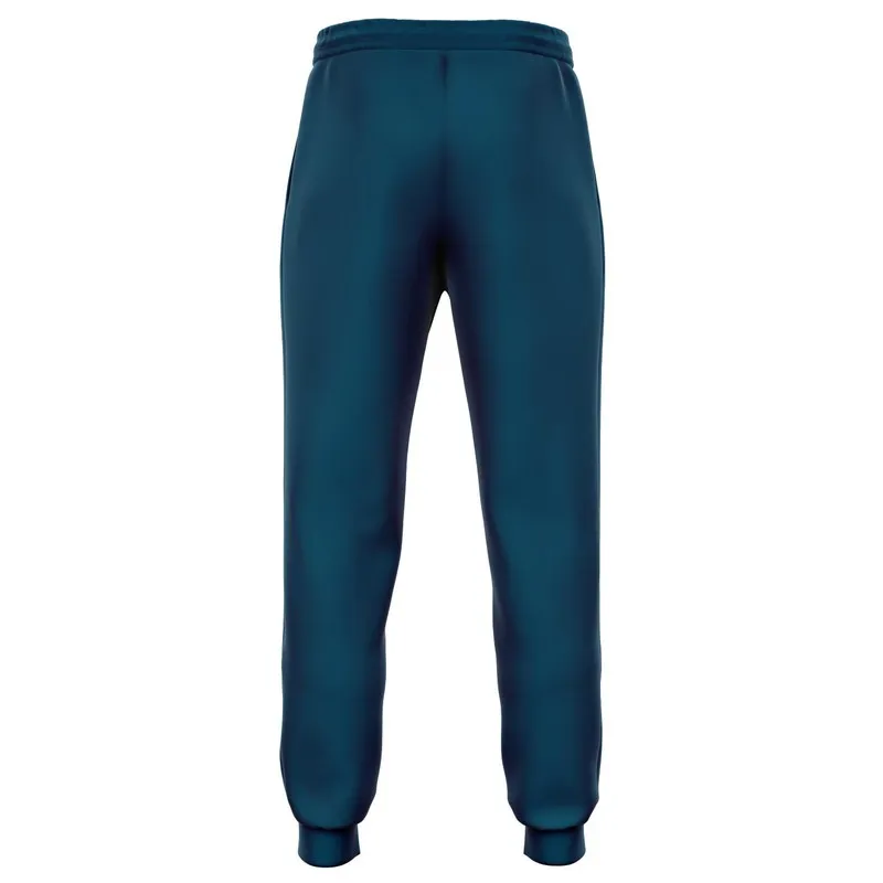 Dark Cyan Joggers | Unisex | with PLUS sizes | Dark Pure Cyan | C100M0Y0K80