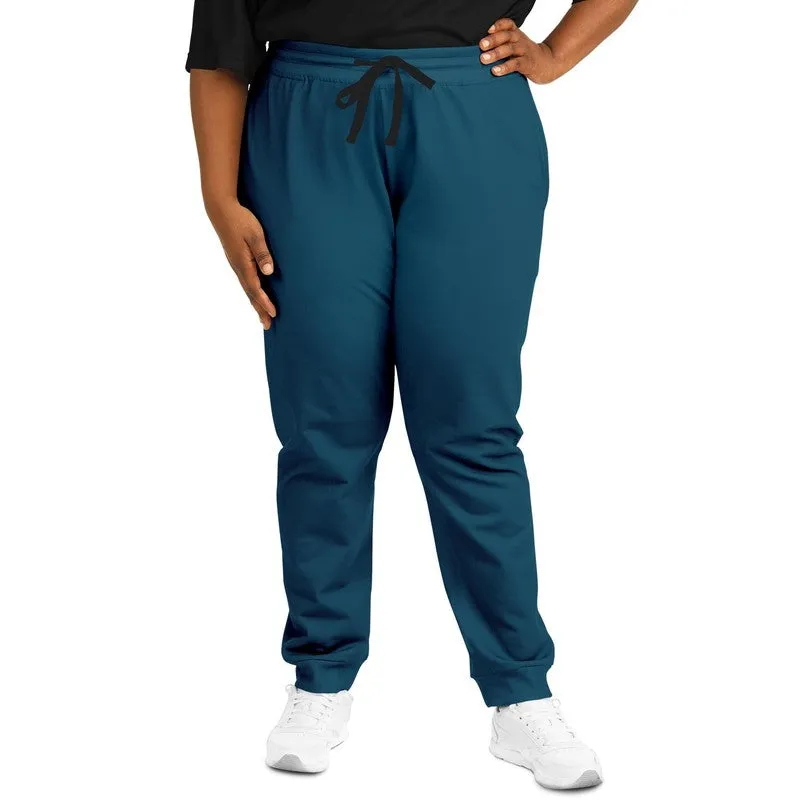 Dark Cyan Joggers | Unisex | with PLUS sizes | Dark Pure Cyan | C100M0Y0K80