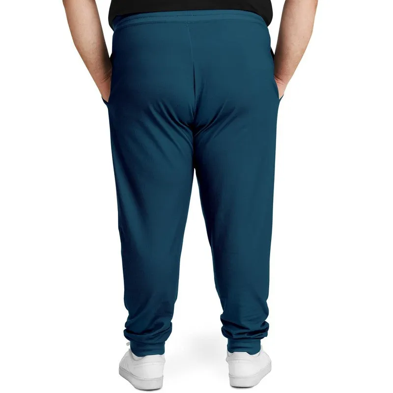 Dark Cyan Joggers | Unisex | with PLUS sizes | Dark Pure Cyan | C100M0Y0K80