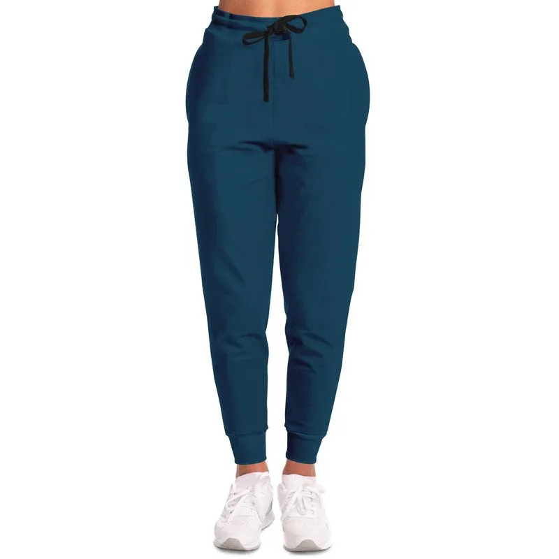 Dark Cyan Joggers | Unisex | with PLUS sizes | Dark Pure Cyan | C100M0Y0K80