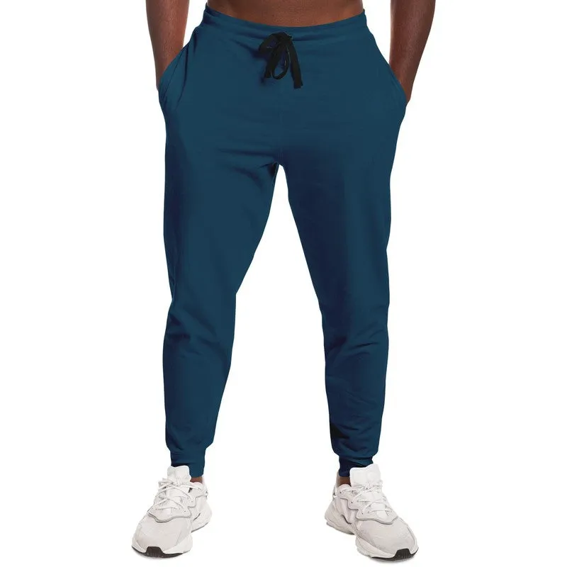 Dark Cyan Joggers | Unisex | with PLUS sizes | Dark Pure Cyan | C100M0Y0K80