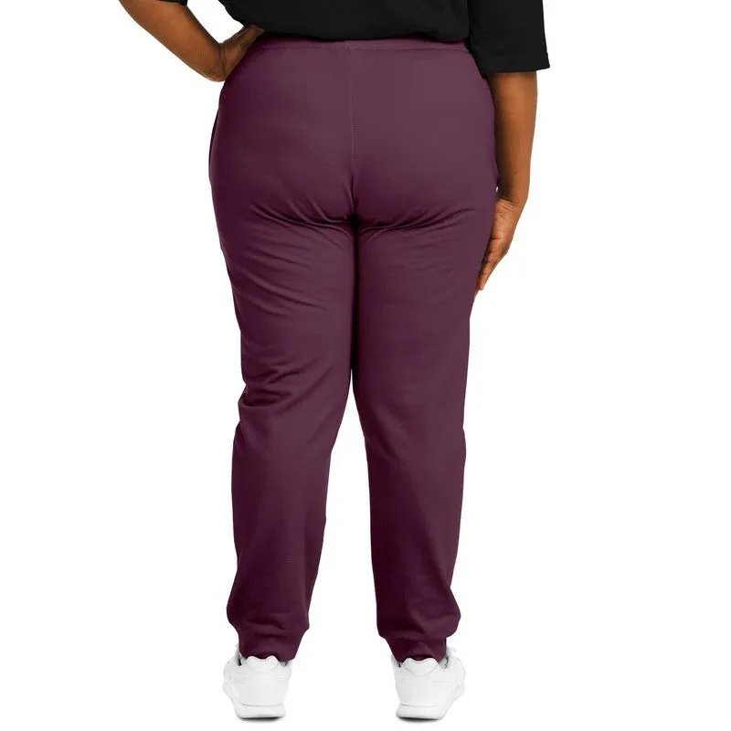 Dark Magenta Joggers | Unisex | with PLUS sizes | Dark Pastel Magenta | C0M60Y0K80