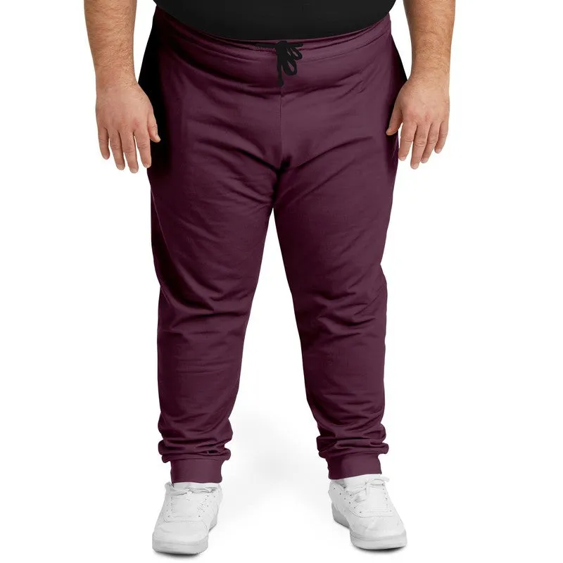 Dark Magenta Joggers | Unisex | with PLUS sizes | Dark Pastel Magenta | C0M60Y0K80