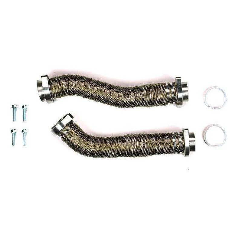 *Discontinued* 1999.5-2002 Powerstroke Stainless Steel Up-Pipes (Ceramic Coated & Wrapped) (SD-UPPIPE-7.3-CW)