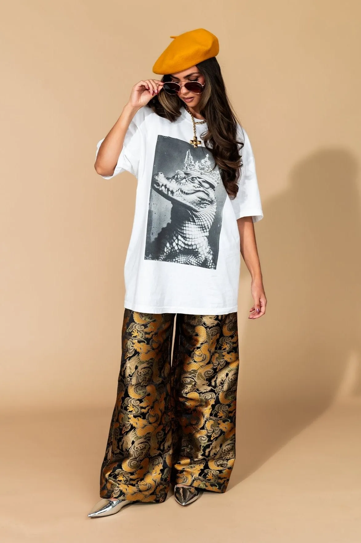 Don't Let Your Crown Slip Oversized Crocodile Tee *RESTOCKED*