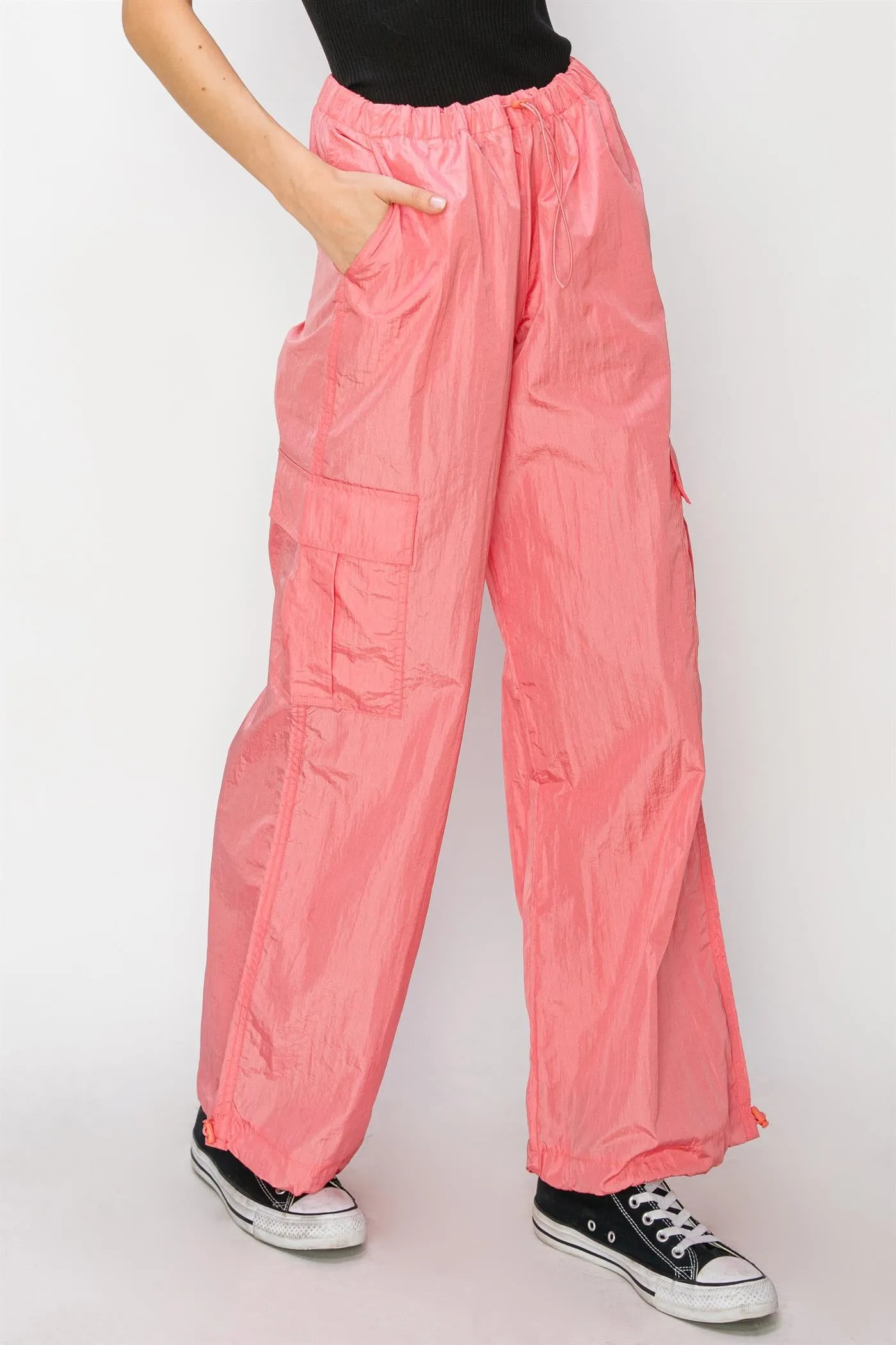 DZ24C809-Low Rise Parachute Cargo Pants