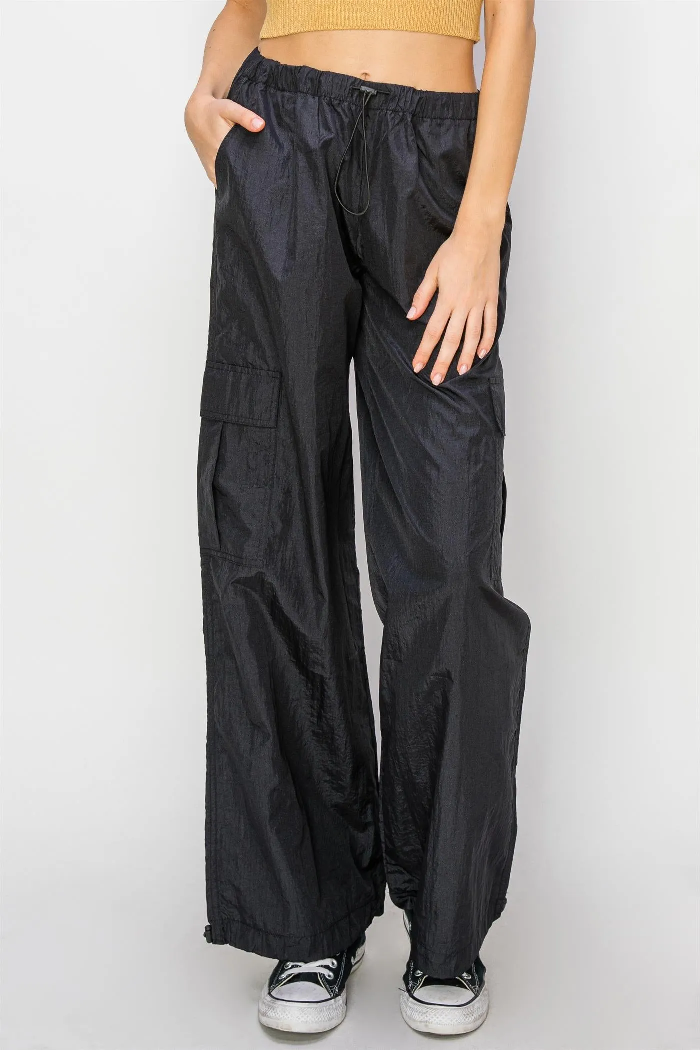 DZ24C809-Low Rise Parachute Cargo Pants