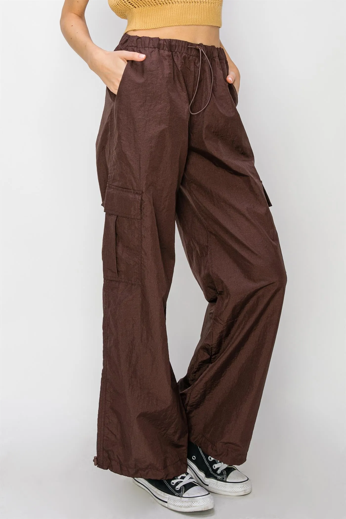 DZ24C809-Low Rise Parachute Cargo Pants