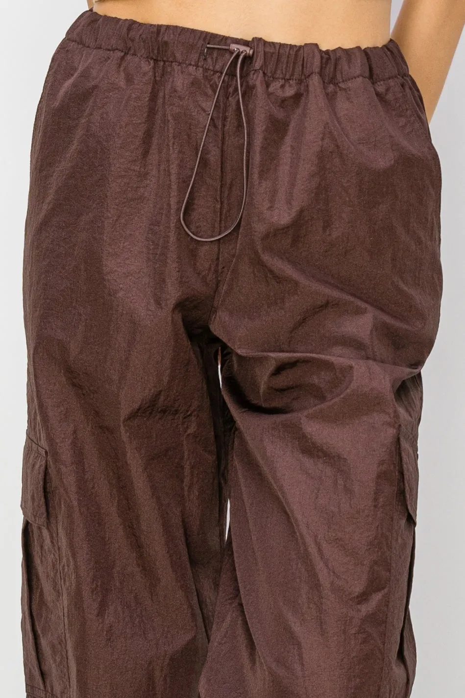 DZ24C809-Low Rise Parachute Cargo Pants